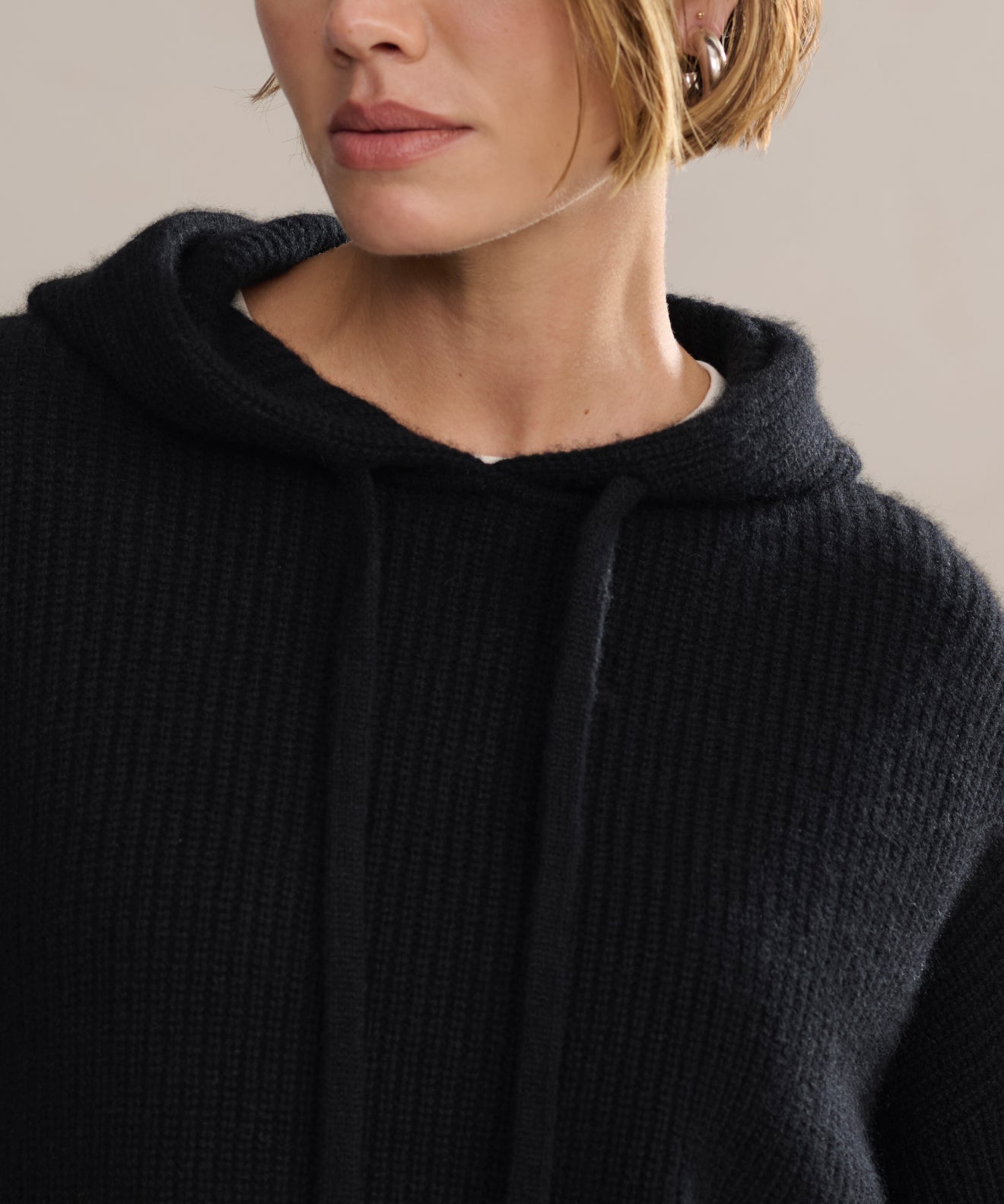 Cashmere Fisherman Hoodie
